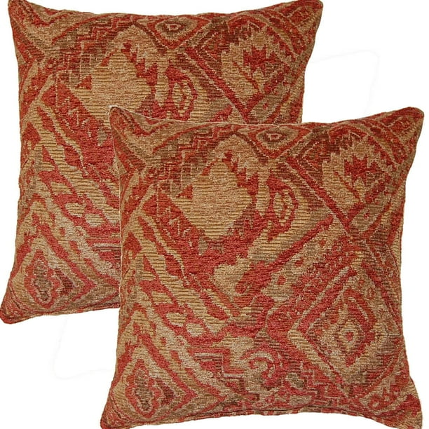 Down Alt Throw Pillows Multi Color Abstract Traditional Polyester Two Set of 2 Down Alt Throw Pillows Multi Color Abstract Traditional Polyester Two Set of 2